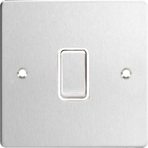 brushed steel switch plate